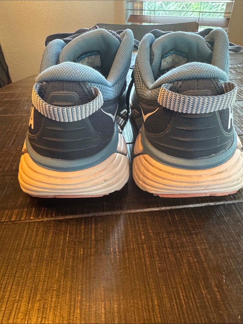 Hoka Women's Athletic Shoes in Navy Blue and White - Picture 3 of 8